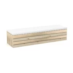 Woody Long Bench White
