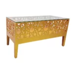 hexagonal glass coffee table