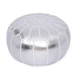 Rent Moroccan Poufs in Silver