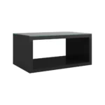 rectangle black metal coffee table