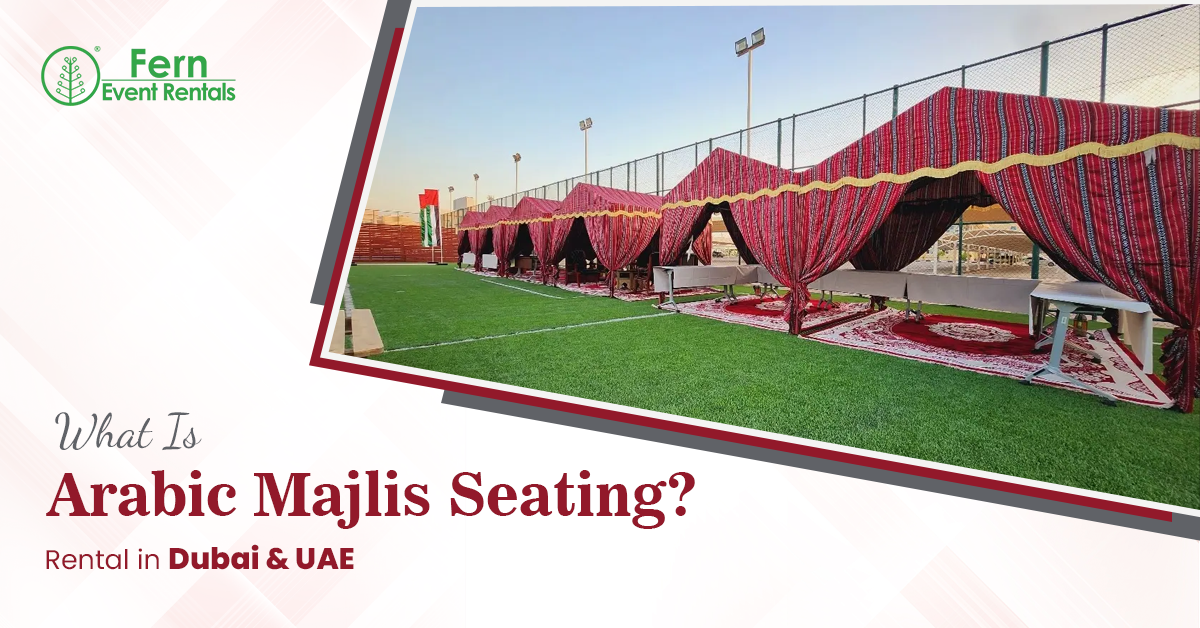 Arabic Majlis seating rental in Dubai banner