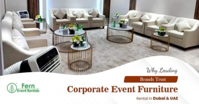 corporate event furniture rental Dubai