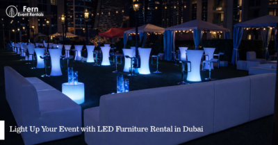 LED furniture rental Dubai