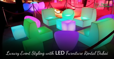 LED furniture rental Dubai