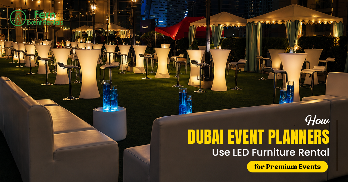 LED furniture rental Dubai