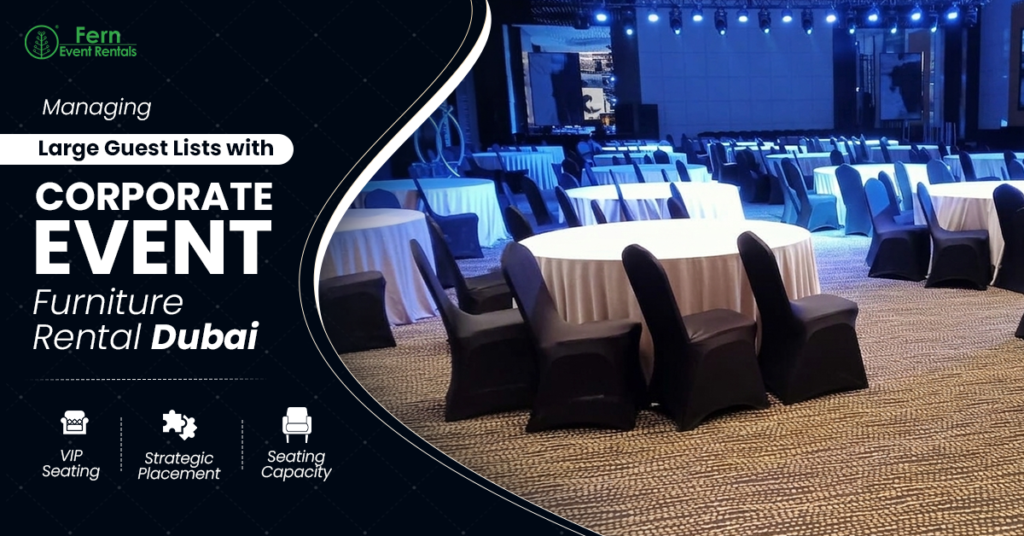 corporate event furniture rental Dubai